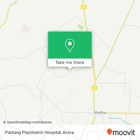 Pantang Psychiatric Hospital map