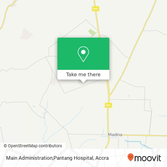 Main Administration,Pantang Hospital map