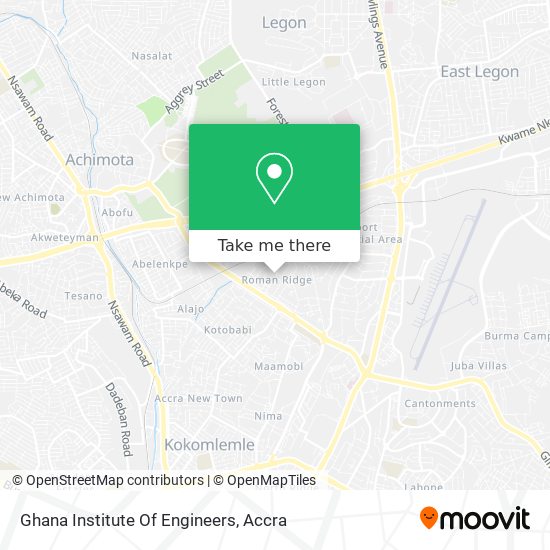 Ghana Institute Of Engineers map