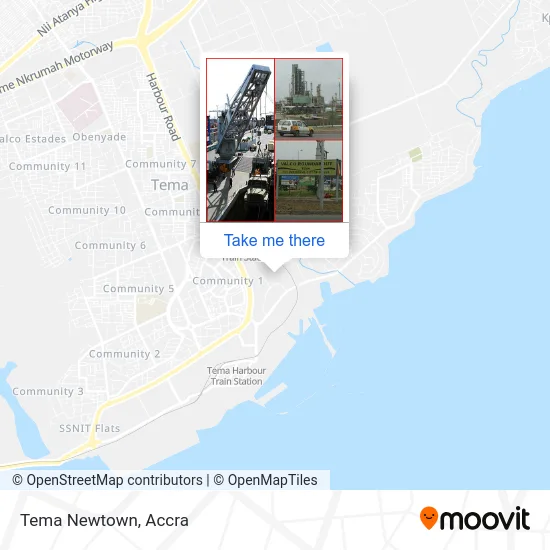 Tema Newtown map