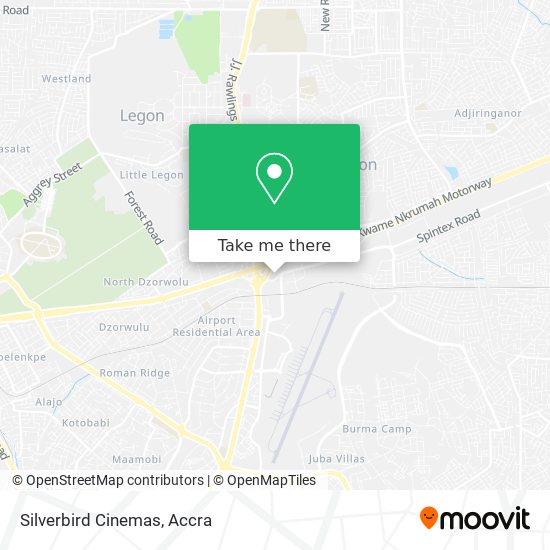Silverbird Cinemas map