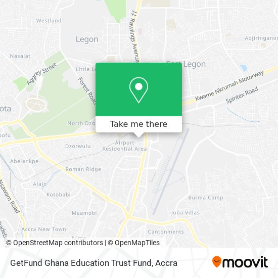 GetFund Ghana Education Trust Fund map