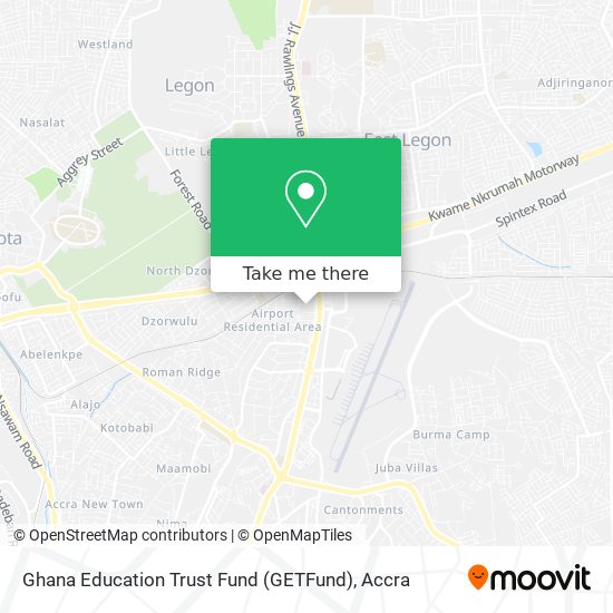 Ghana Education Trust Fund (GETFund) map