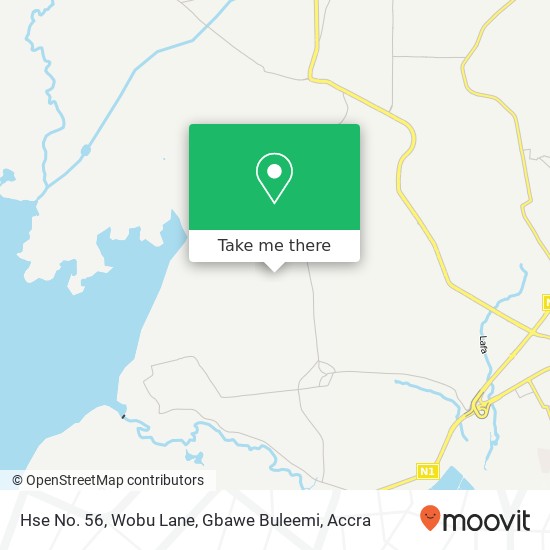 Hse No. 56, Wobu Lane, Gbawe Buleemi map