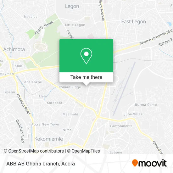 ABB AB Ghana branch map