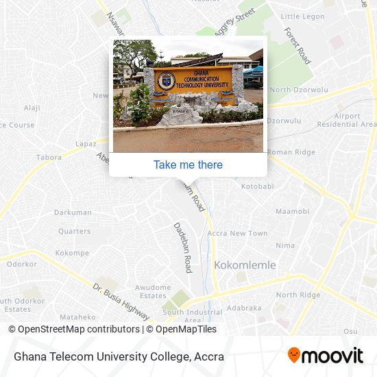Ghana Telecom University College map