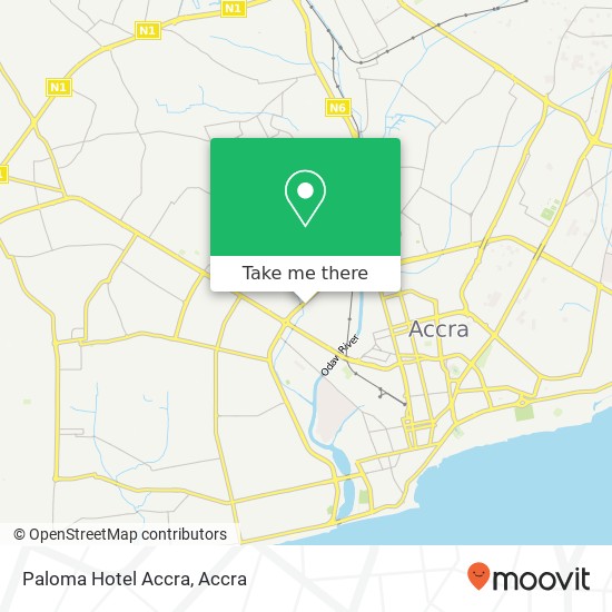 Paloma Hotel Accra map