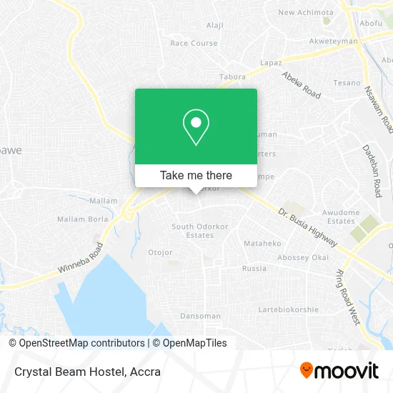 Crystal Beam Hostel map