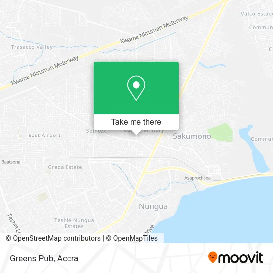Greens Pub map