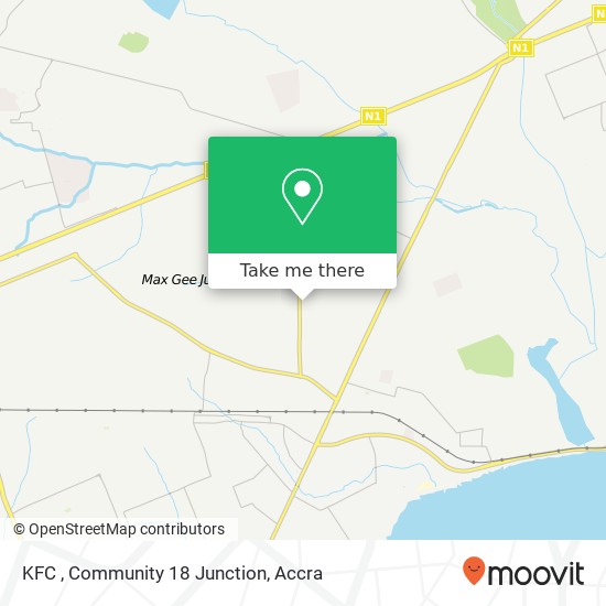 KFC , Community 18 Junction map