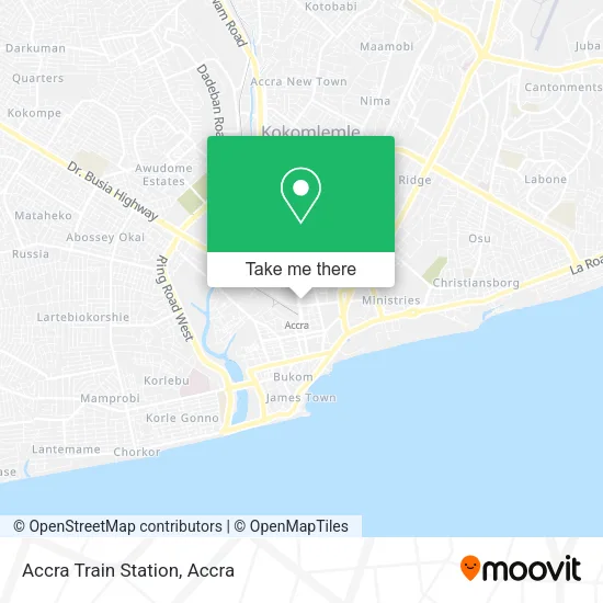 Accra Train Station map