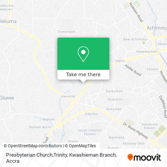Presbyterian Church,Trinity, Kwashieman Branch map