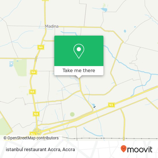 istanbul restaurant Accra map