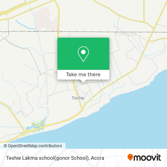 Teshie Lakma school(gonor School) map