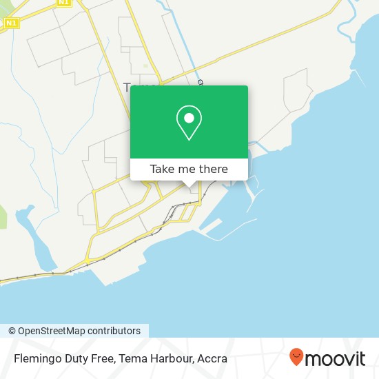 Flemingo Duty Free, Tema Harbour map
