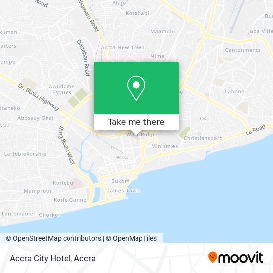 Accra City Hotel map