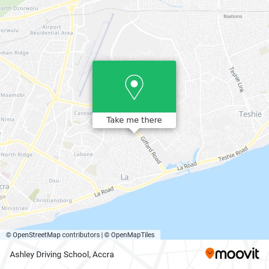 Ashley Driving School map