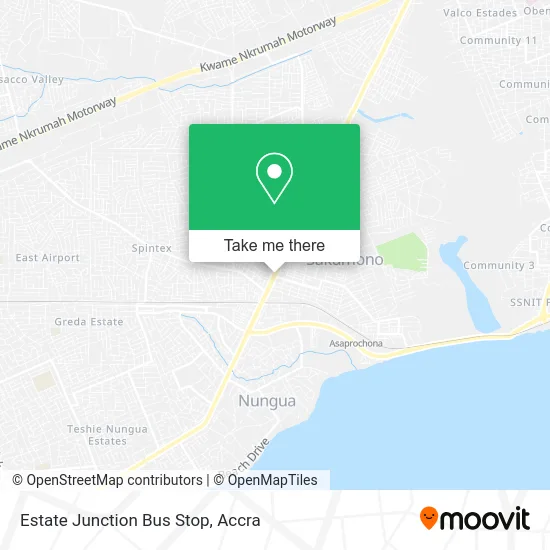 Estate Junction Bus Stop map