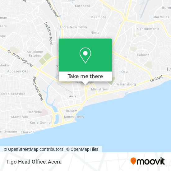Tigo Head Office map