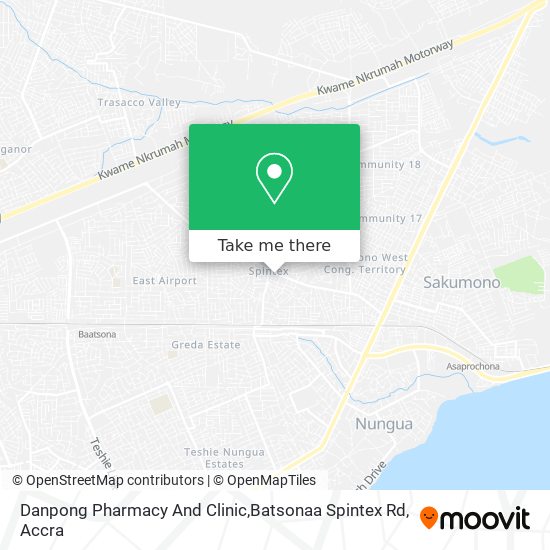 Danpong Pharmacy And Clinic,Batsonaa Spintex Rd map