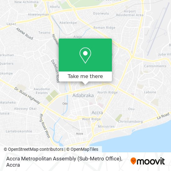 Accra Metropolitan Assembly (Sub-Metro Office) map