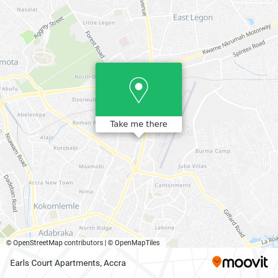 Earls Court Apartments map