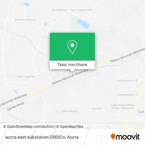 accra east substation GRIDCo map