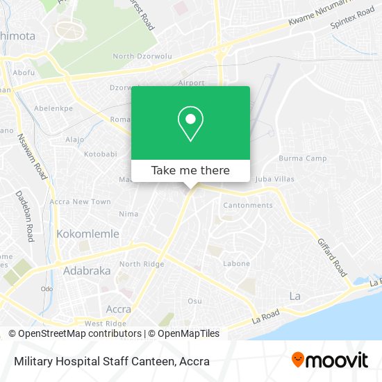 Military Hospital Staff Canteen map