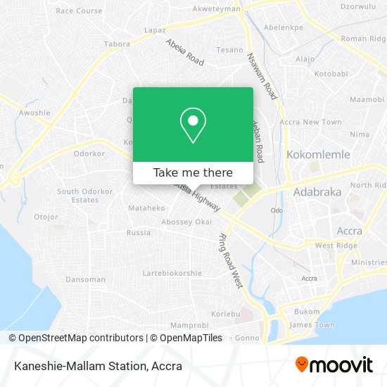 Kaneshie-Mallam Station map