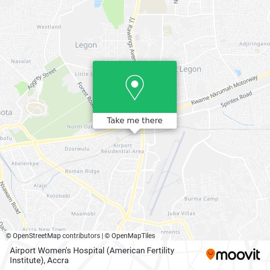 Airport Women's Hospital (American Fertility Institute) map