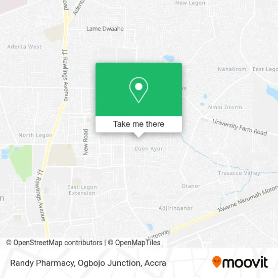 Randy Pharmacy, Ogbojo Junction map