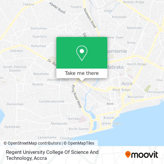 Regent University College Of Science And Technology map