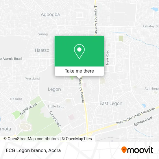 ECG Legon branch map