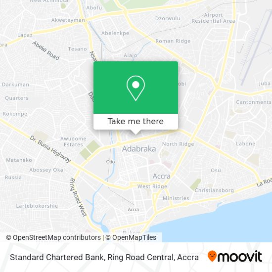 Standard Chartered Bank, Ring Road Central map