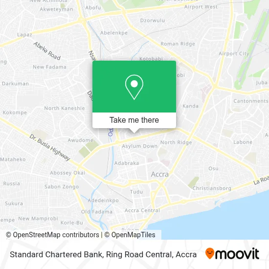 Standard Chartered Bank, Ring Road Central map