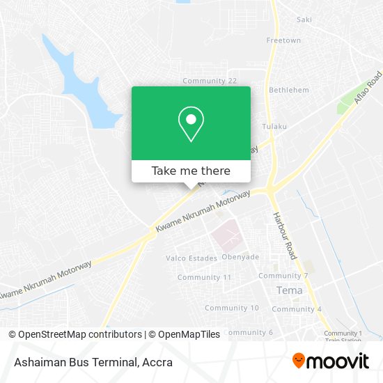 Ashaiman Bus Terminal map