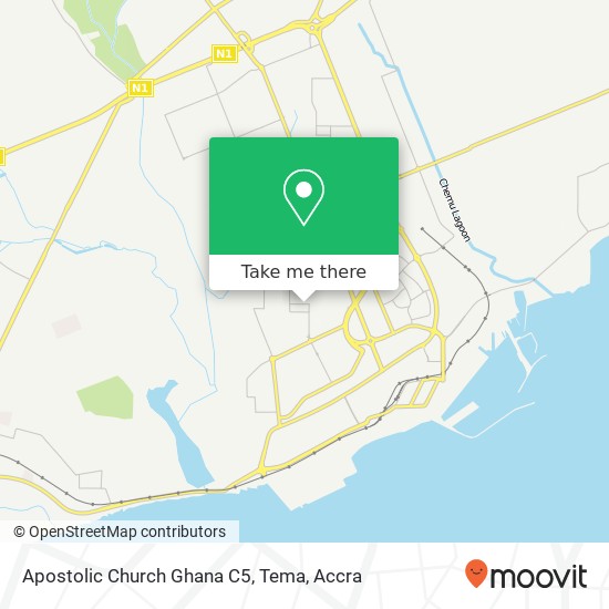 Apostolic Church Ghana C5, Tema map