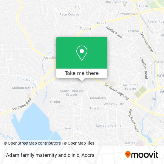 Adam family maternity and clinic map