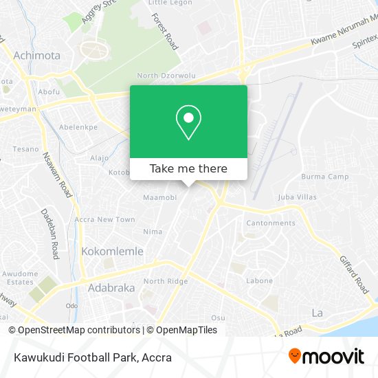 Kawukudi Football Park map