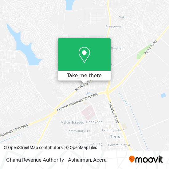 Ghana Revenue Authority - Ashaiman map