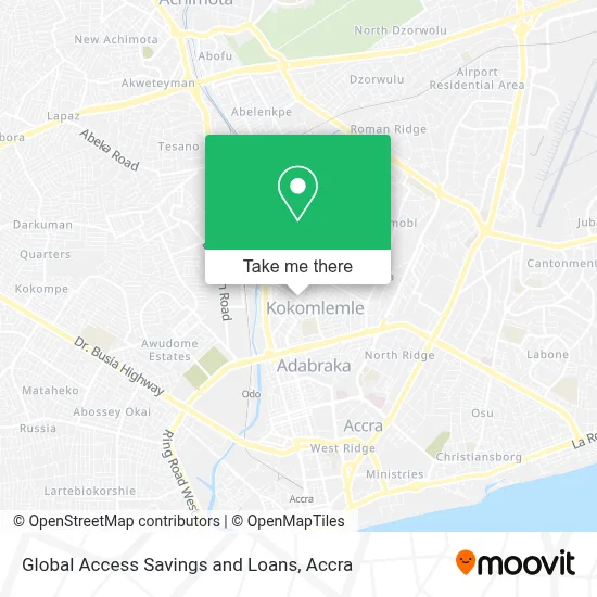 Global Access Savings and Loans map