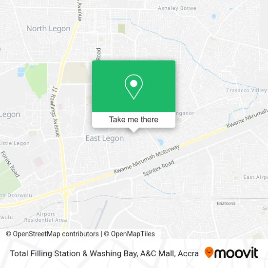 Total Filling Station & Washing Bay, A&C Mall map