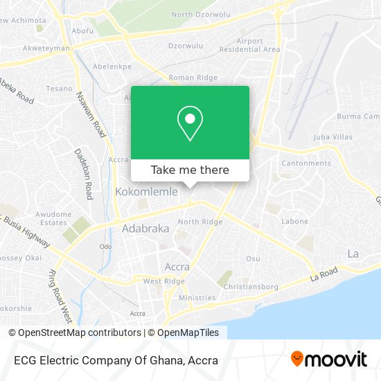 ECG Electric Company Of Ghana map