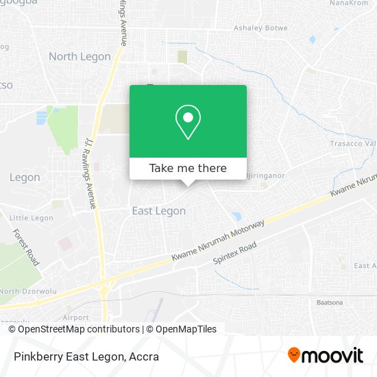 Pinkberry East Legon map