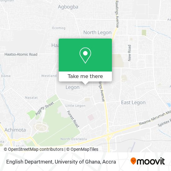 English Department, University of Ghana map