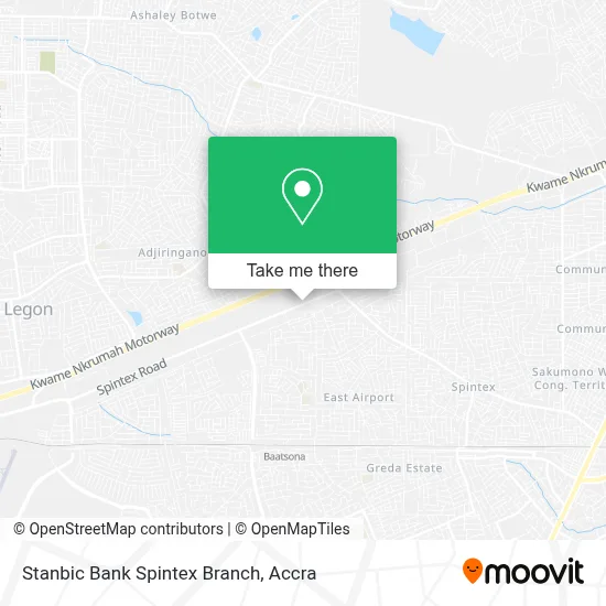 Stanbic Bank Spintex Branch map