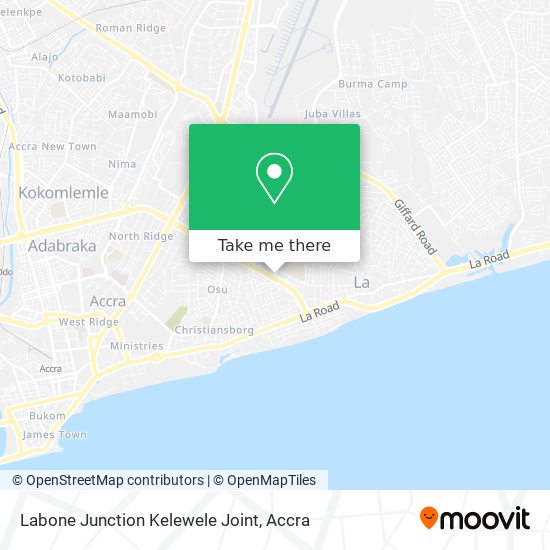 Labone Junction Kelewele Joint map