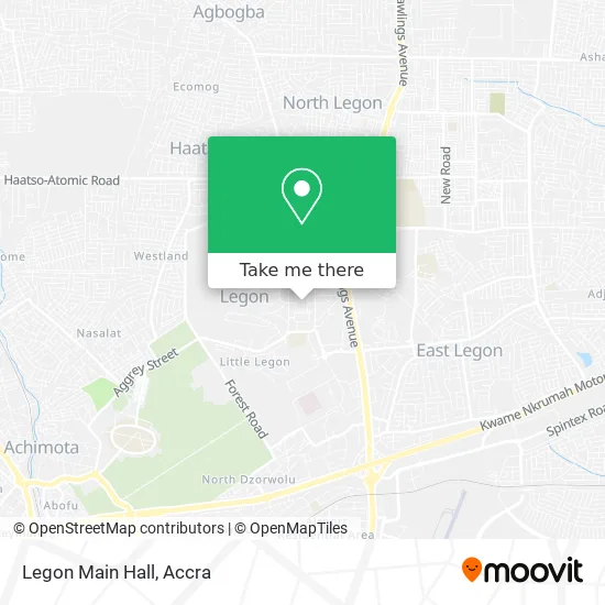 Legon Main Hall map