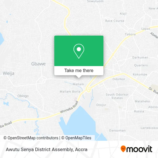 Awutu Senya District Assembly map
