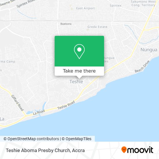 Teshie Aboma Presby Church map